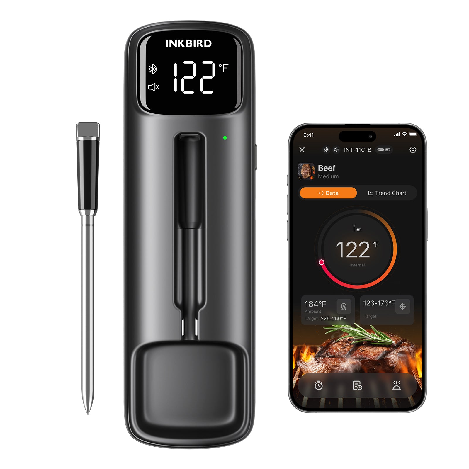 Bluetooth Meat Thermometer INT-11C-B