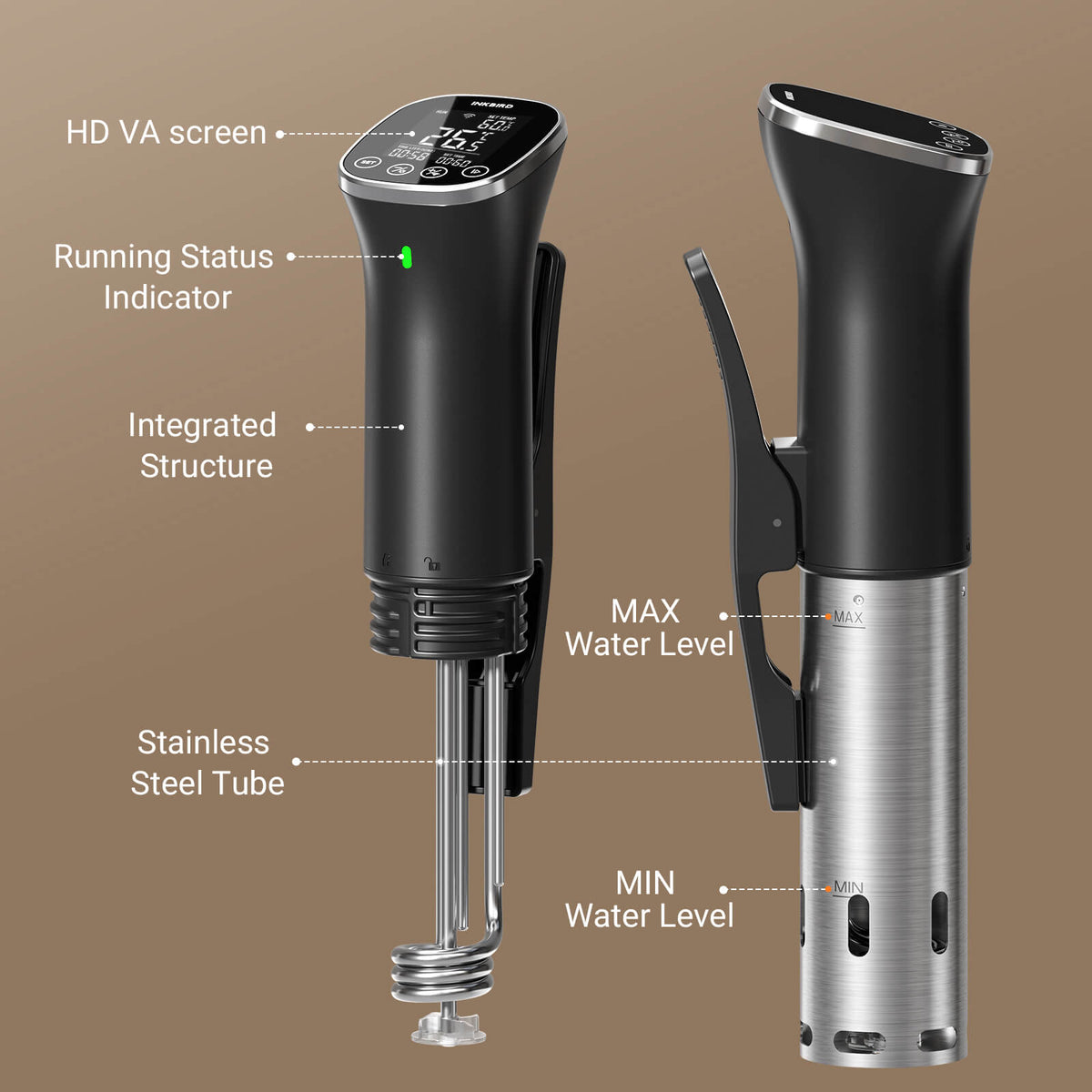 WiFi- og Bluetooth-sous vide-cirkulator ISV-301-BW