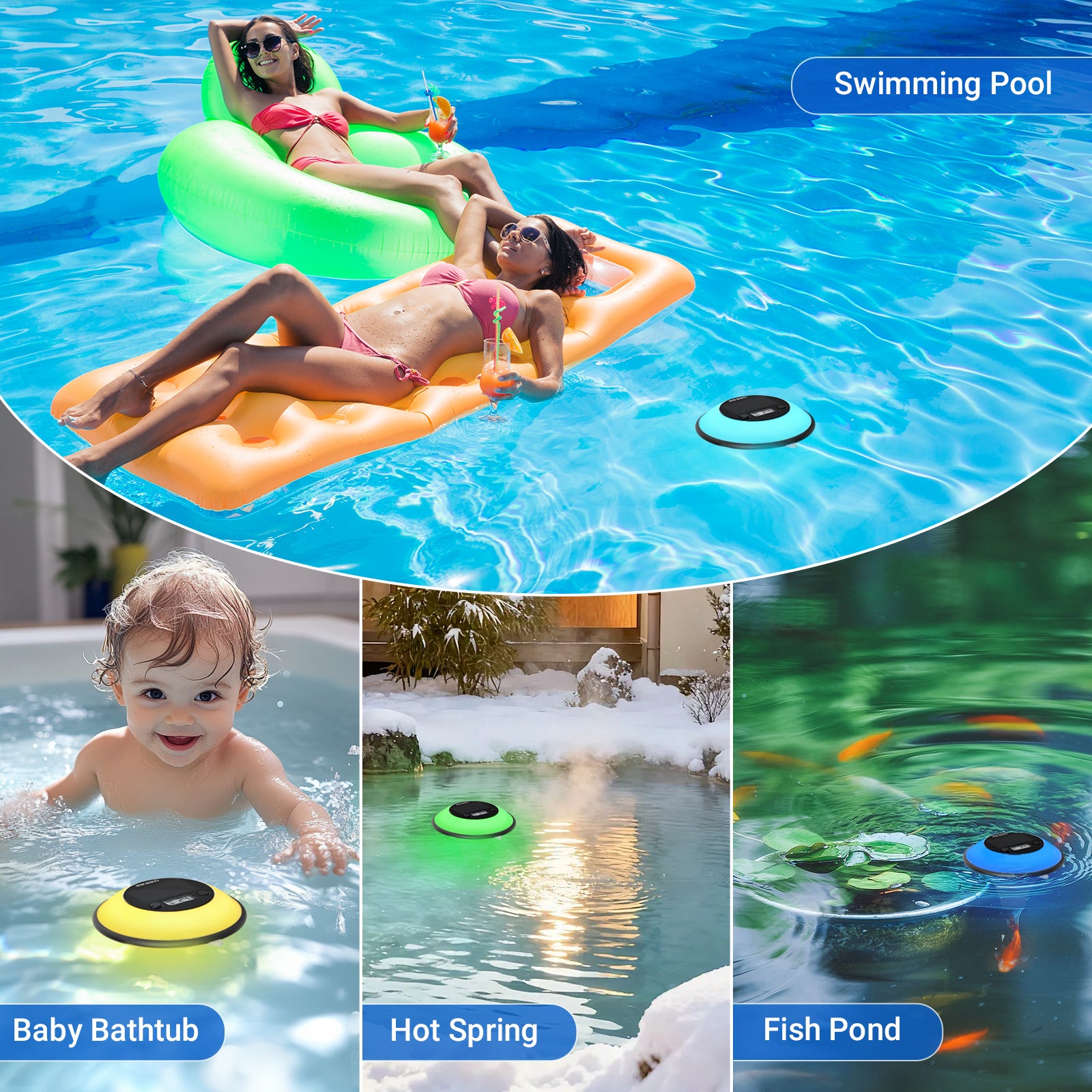 Solar Pool Thermometer IBS-P05 with Ambient Light
