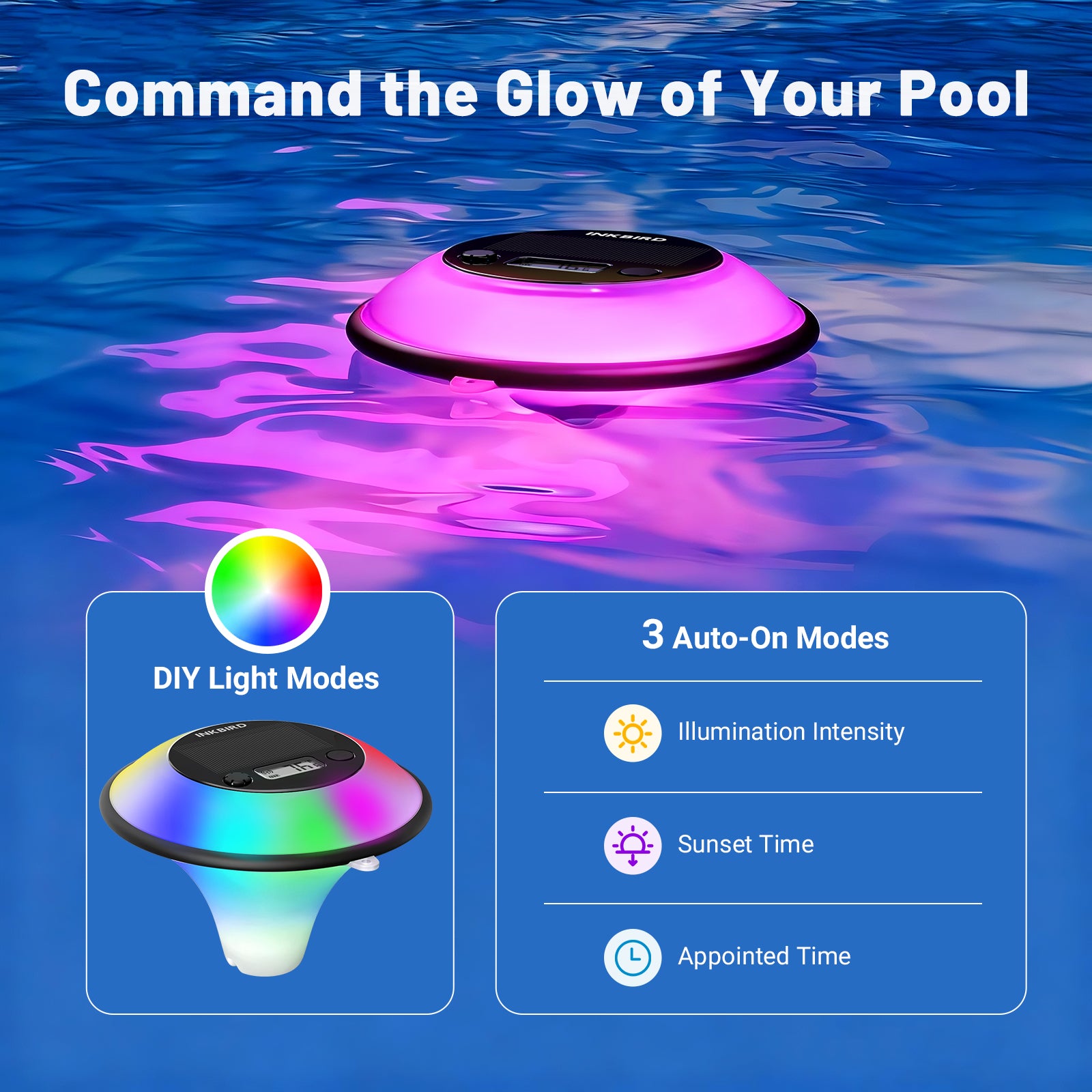 Solar Pool Thermometer IBS-P05 with Ambient Light