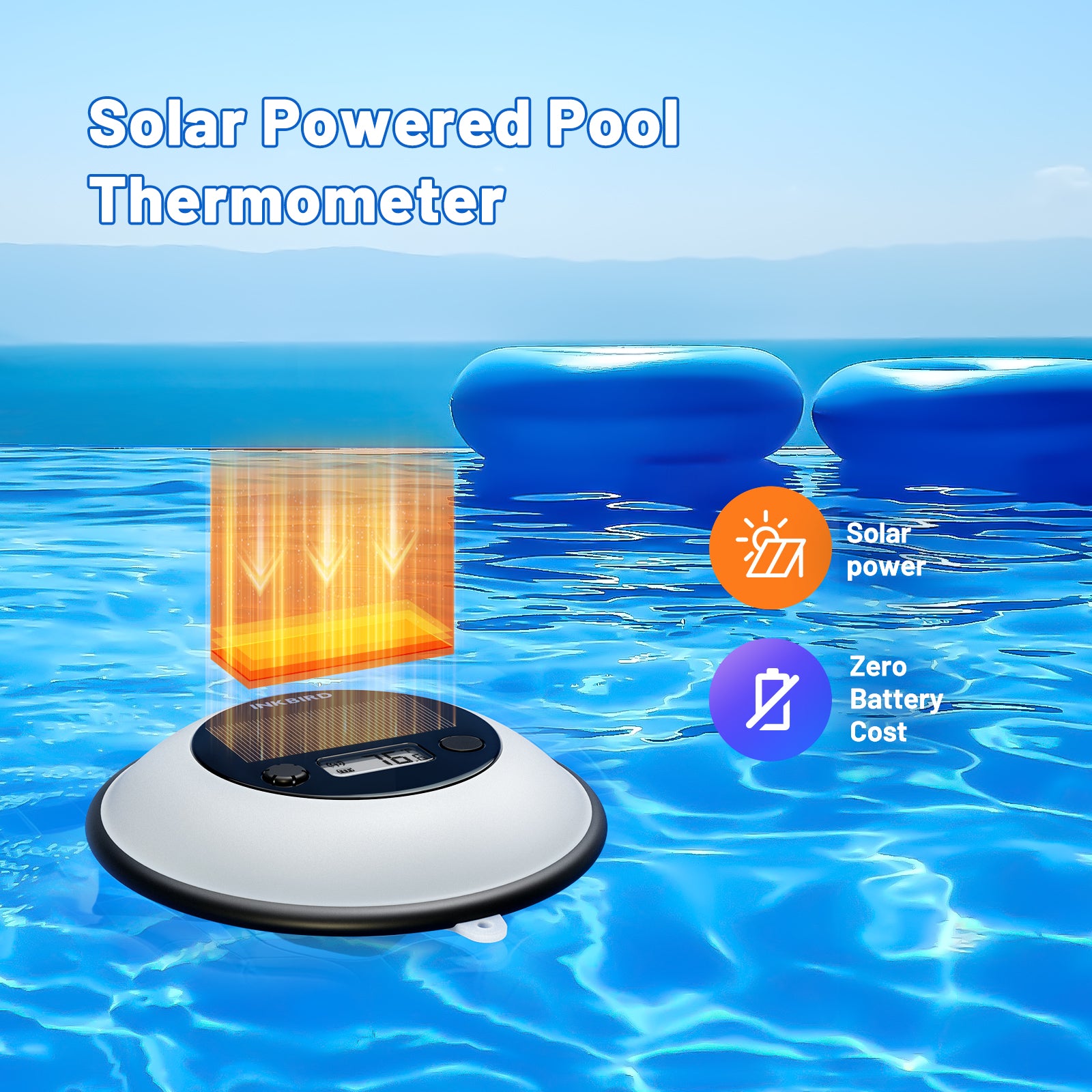 Solar Pool Thermometer IBS-P05 with Ambient Light