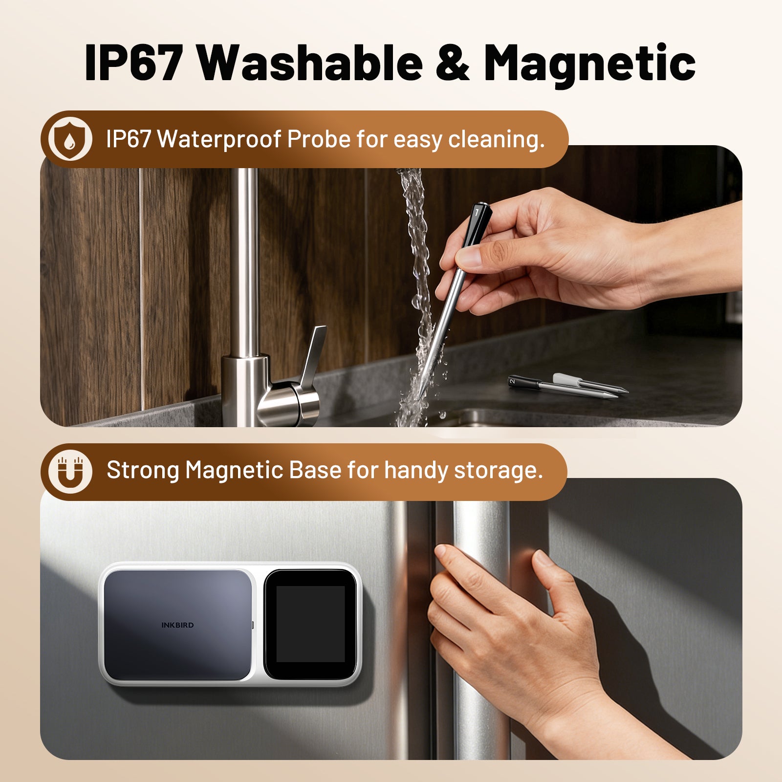 Multi-Sensor Meat Thermometer INT-33-BW