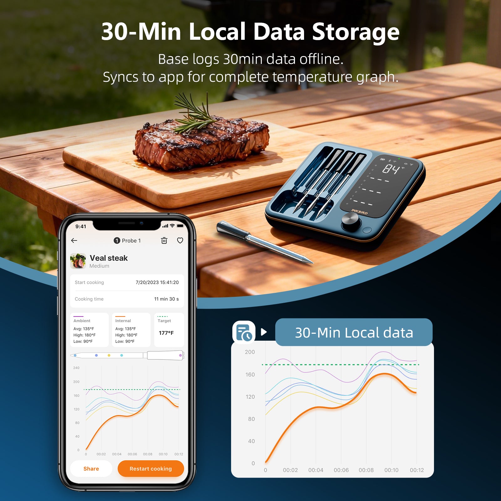 Meat Thermometer Pro INT-14S-BW