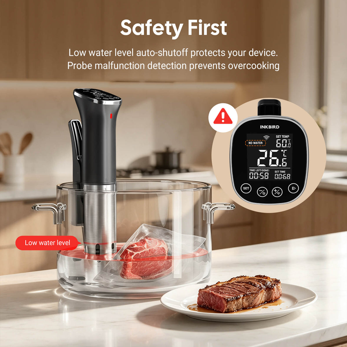 WiFi- og Bluetooth-sous vide-cirkulator ISV-301-BW