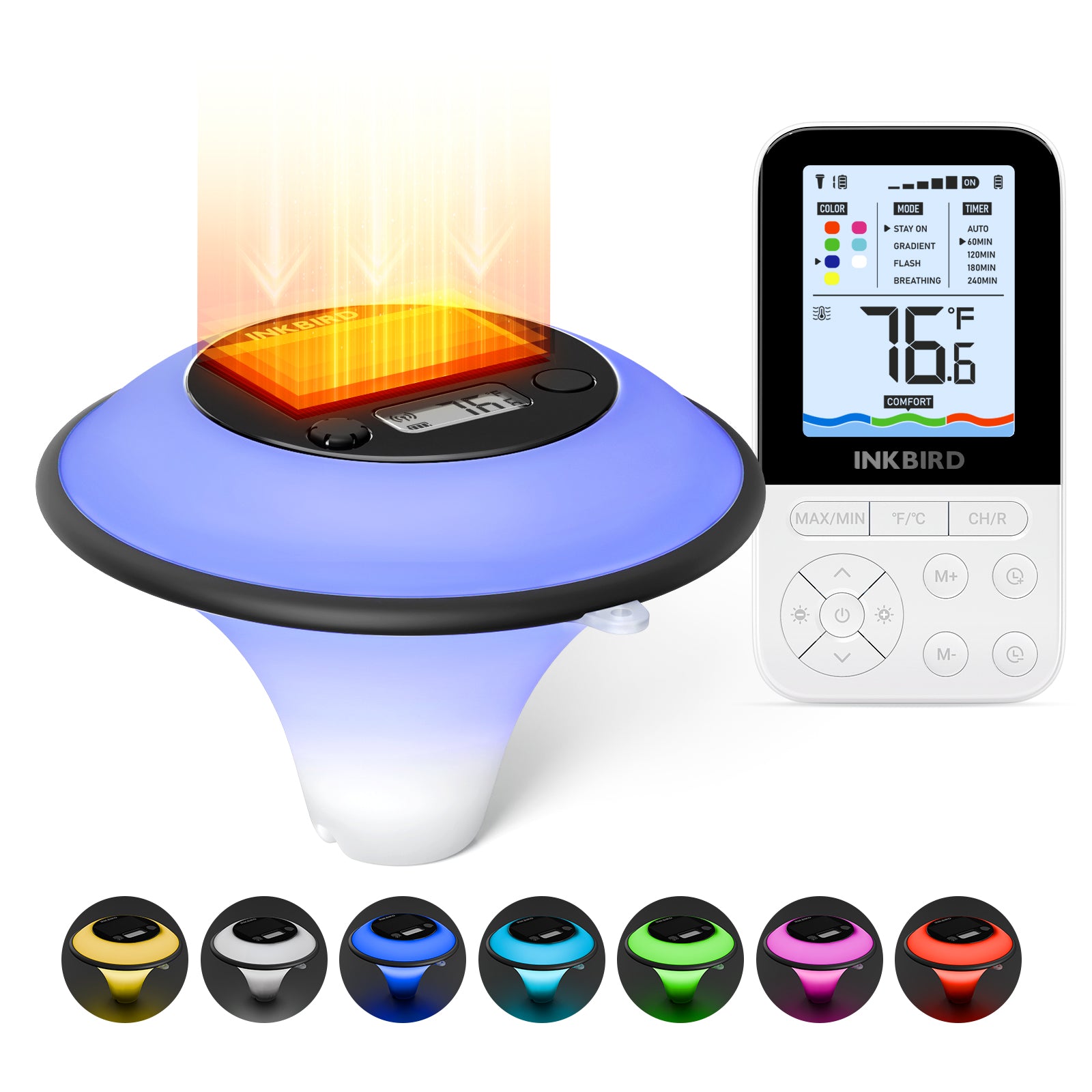 Solar Pool Thermometer IBS-P05 with Ambient Light