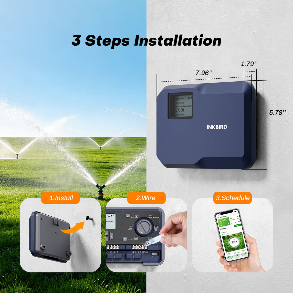 Indoor Sprinkler Controller IIC Series - 4 / 6 / 8 Zone