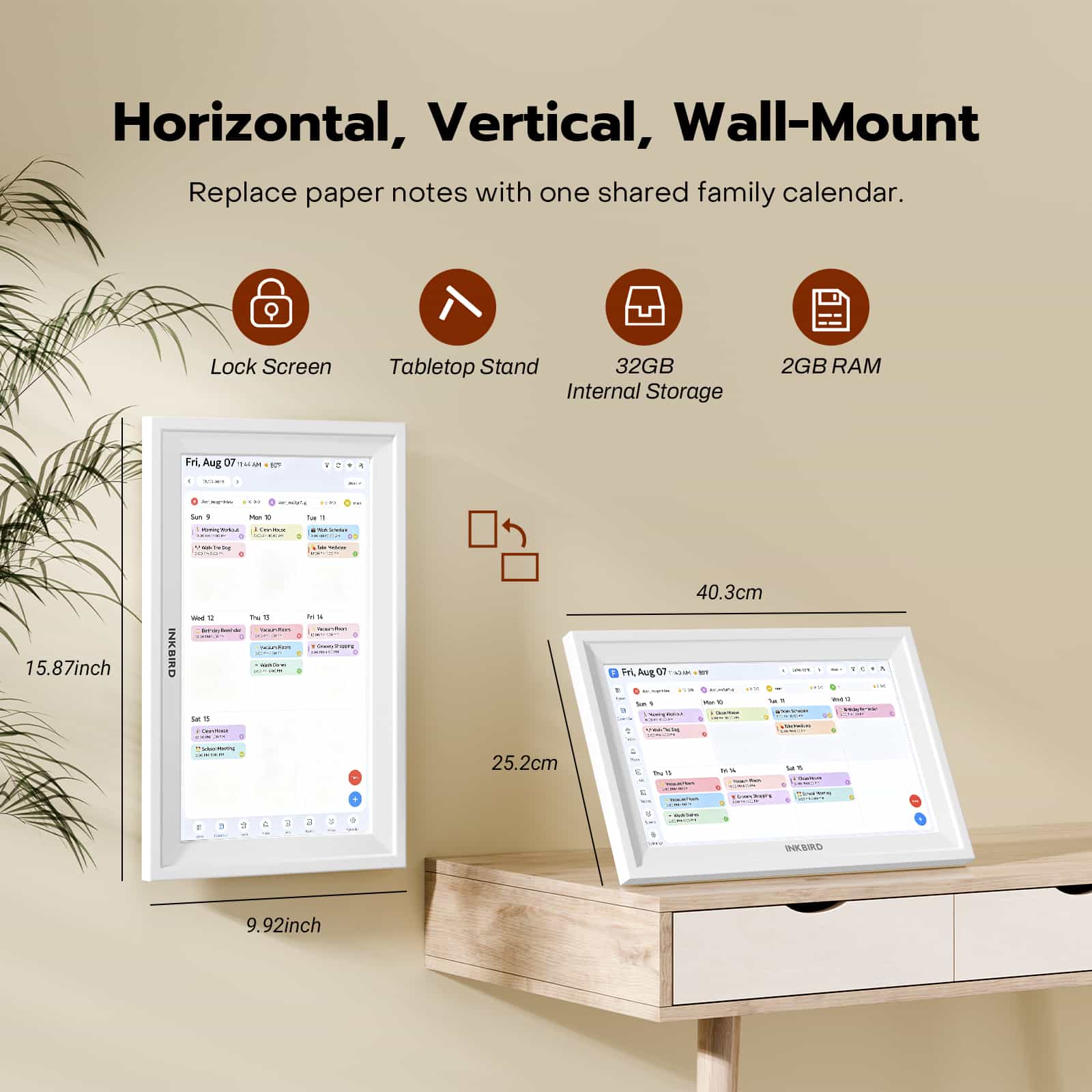 15.6" Smart Digital Calendar