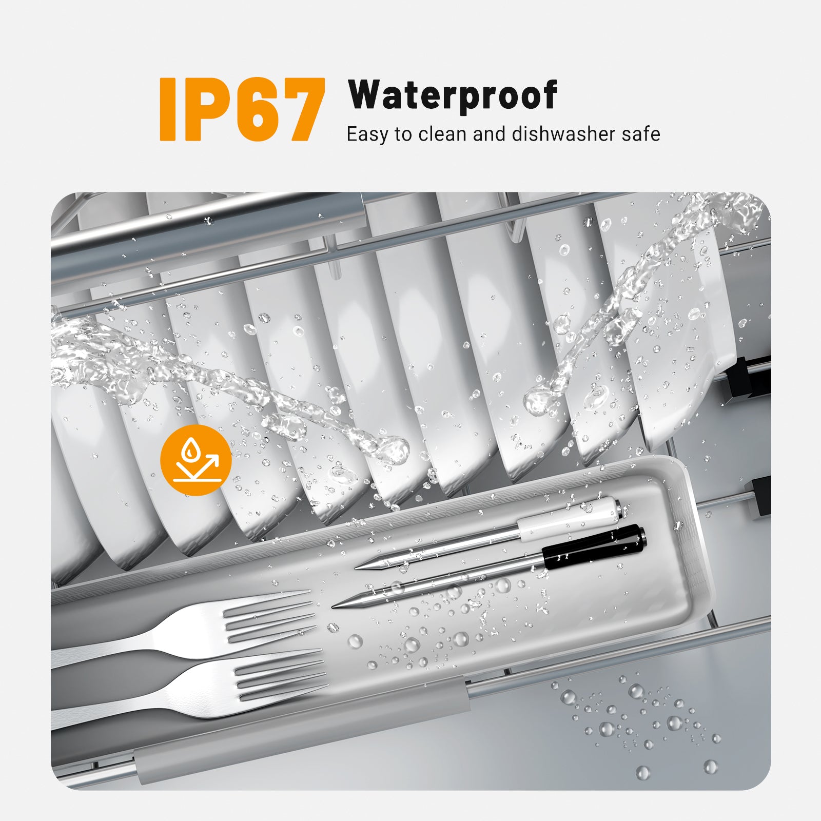 INT-12-BW White IP67 Waterproof Probes