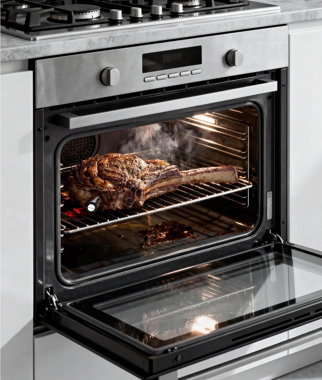 INT-14-BW Roasting Steak in the Oven