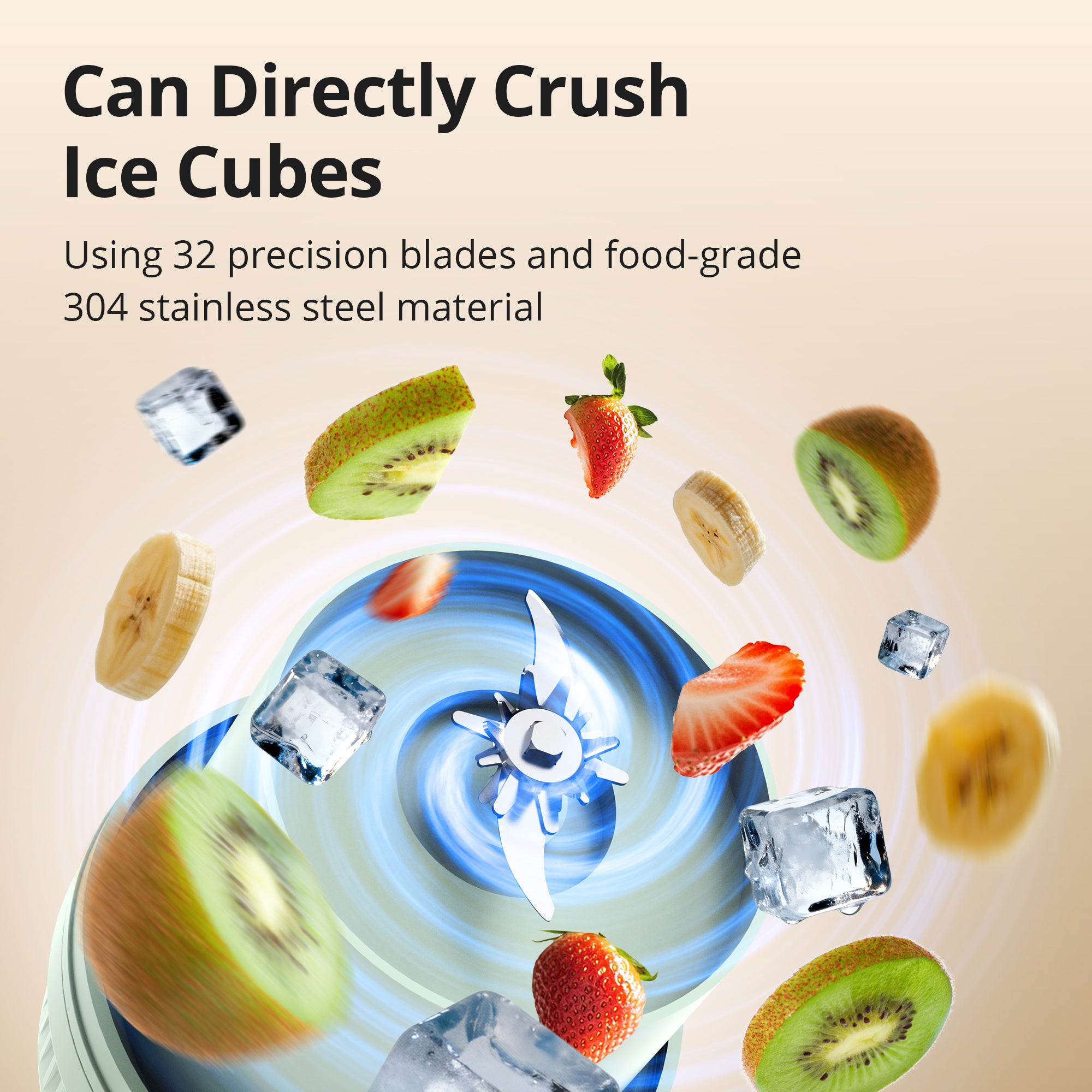 IPB-02 32 Blades Crushing Ice Cubes Directly