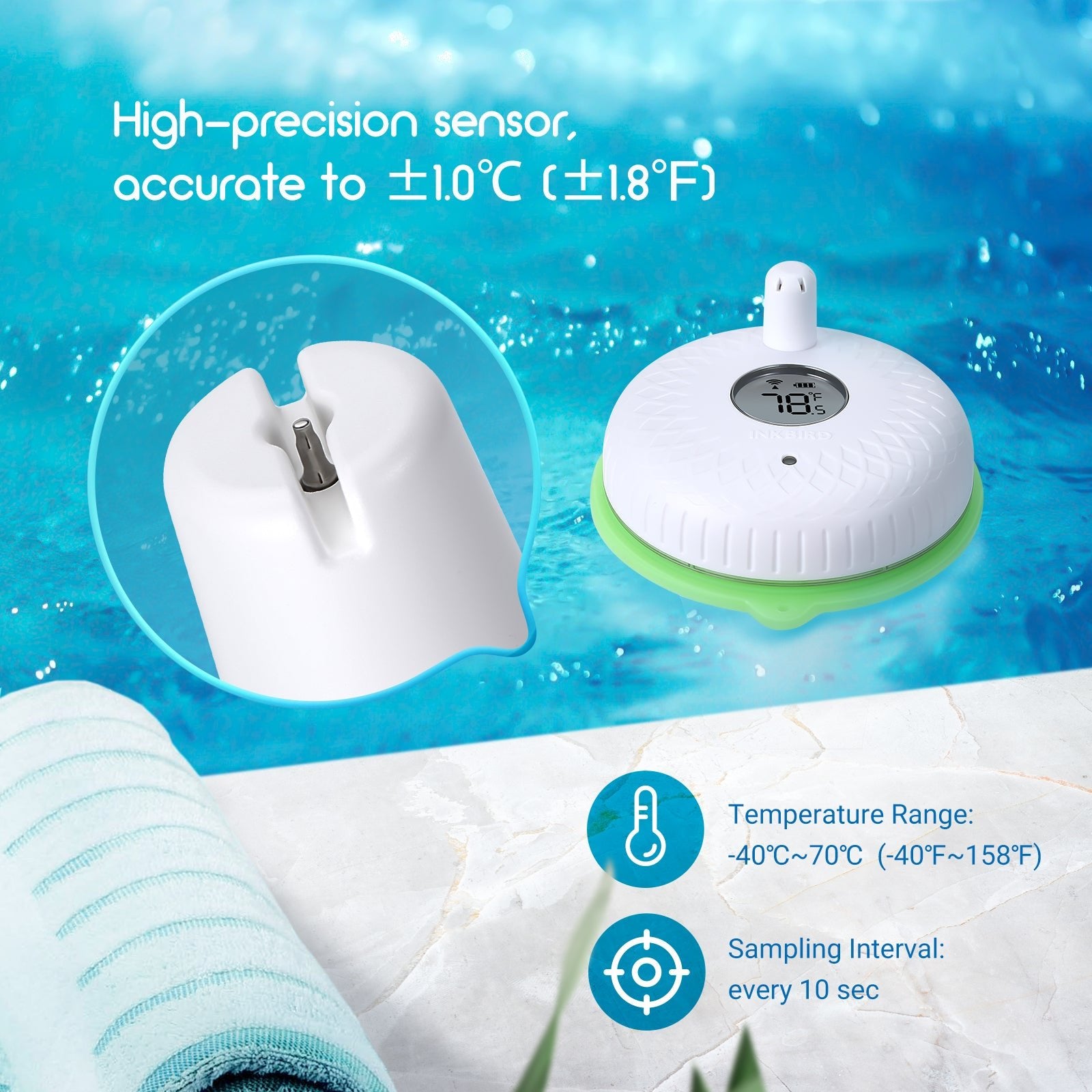 Remote Pool Thermometer Set IBS - P02R - INKBIRD