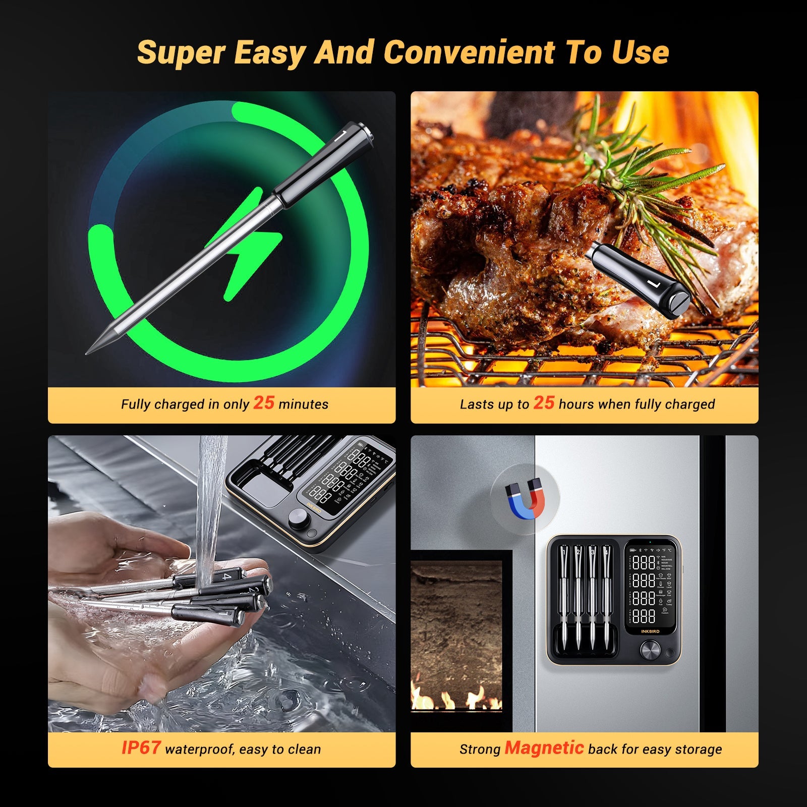 WiFi & Bluetooth Meat Thermometer INT - 14 - BW SALE - INKBIRD