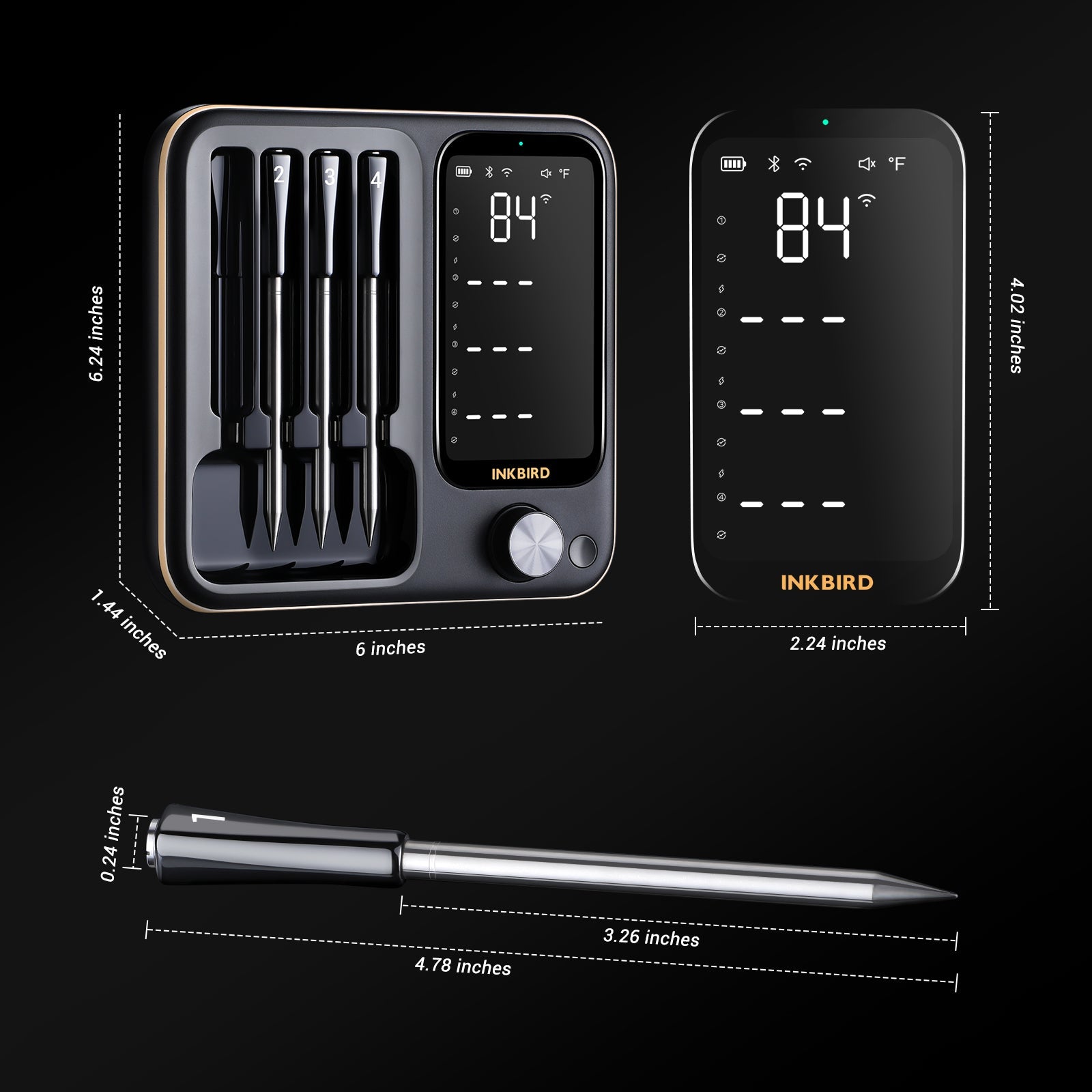 WiFi & Bluetooth Meat Thermometer INT - 14 - BW SALE - INKBIRD