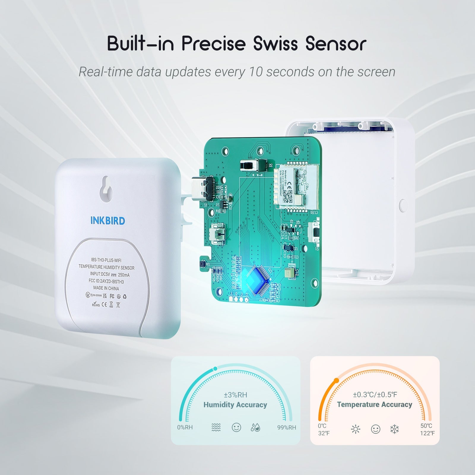 WiFi Hygrometer Thermometer IBS - TH3 WIFI PLUS - INKBIRD