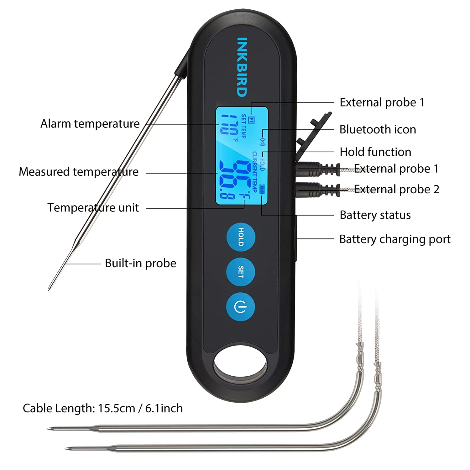 Bluetooth Instant Read Thermometer IHT - 2PB - INKBIRD
