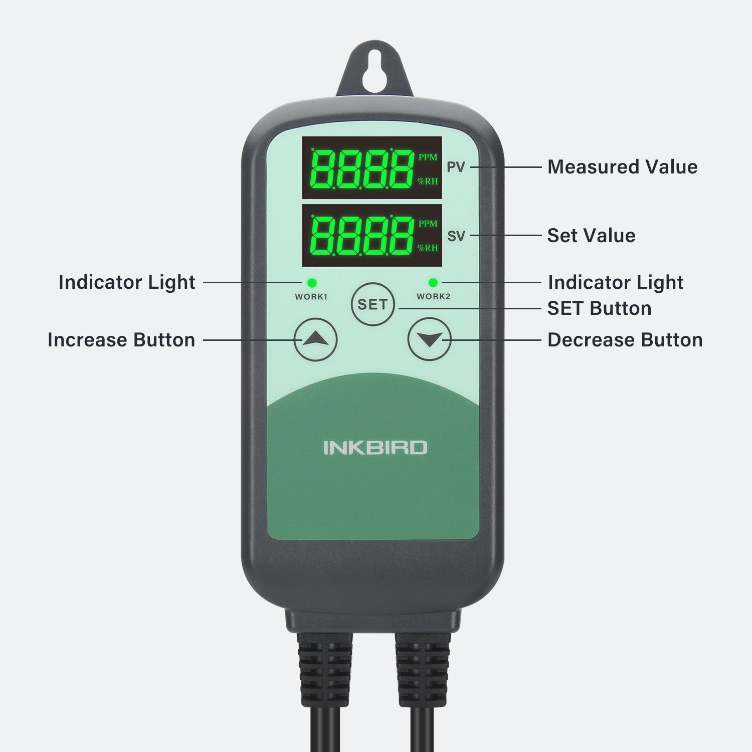 Programmable CO2 Controller with S01 Sensor ICC - 500T - INKBIRD