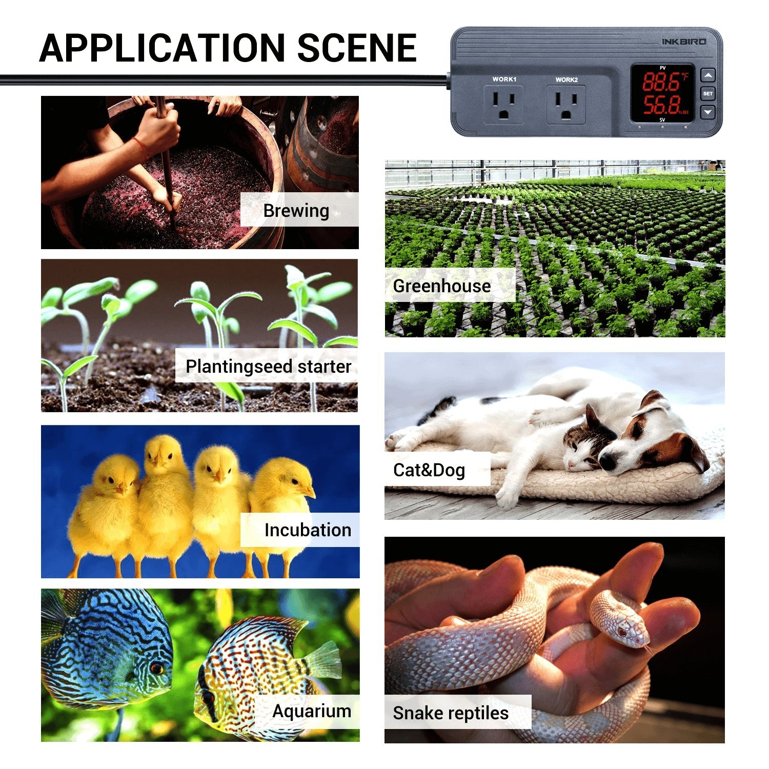 Temperature and Humidity Controller ITC - 608T - INKBIRD