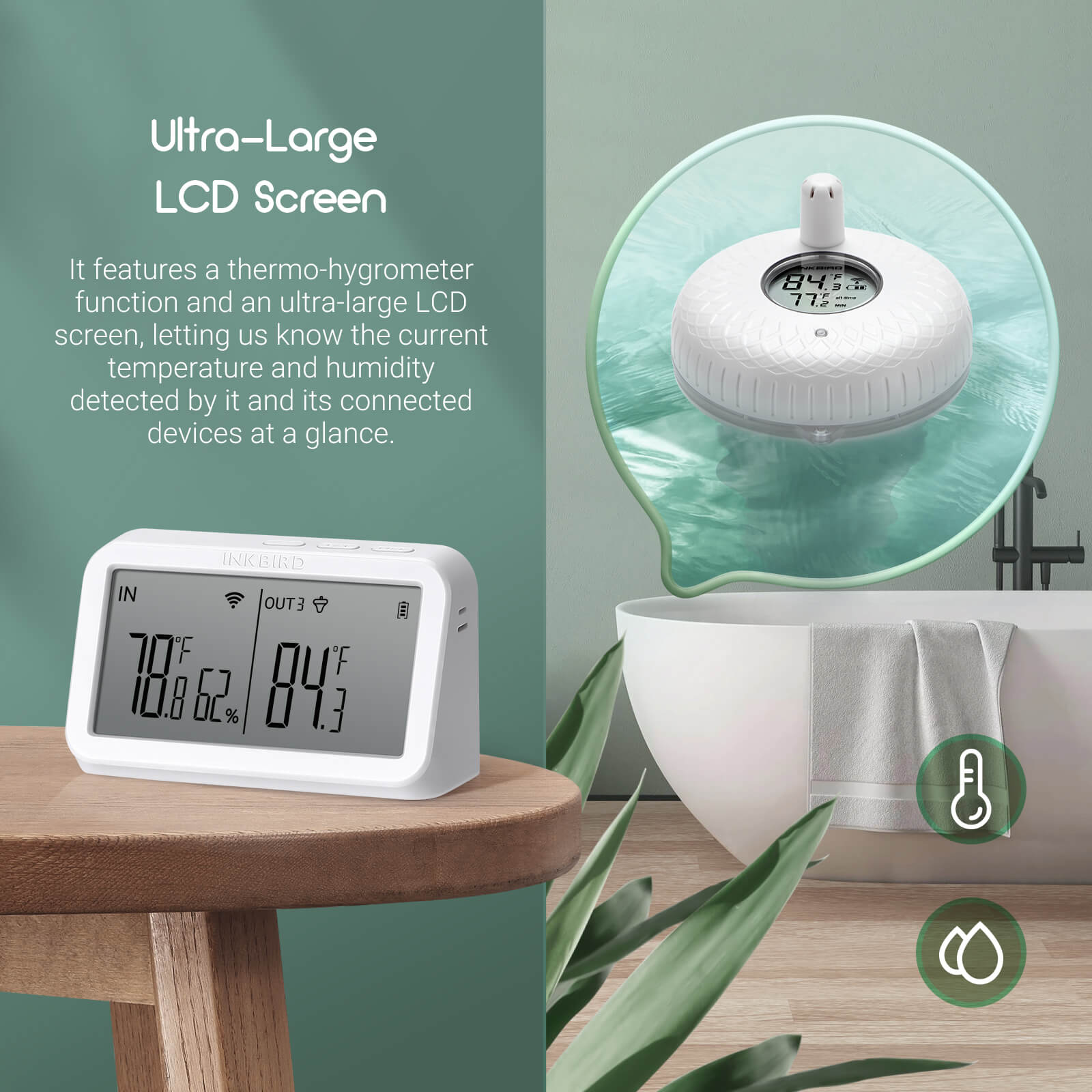 Wi - Fi Gateway w/ Temperature & Humidity Sensor IBS - M2 - INKBIRD