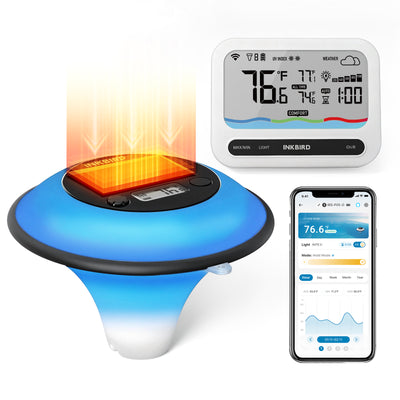 Termómetro Solar para Piscina IBS-P05R com Luz Ambiente