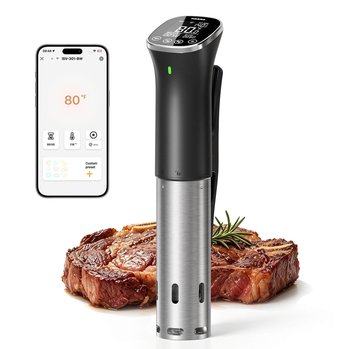 Garnek do sous vide z WiFi i Bluetooth ISV-301-BW