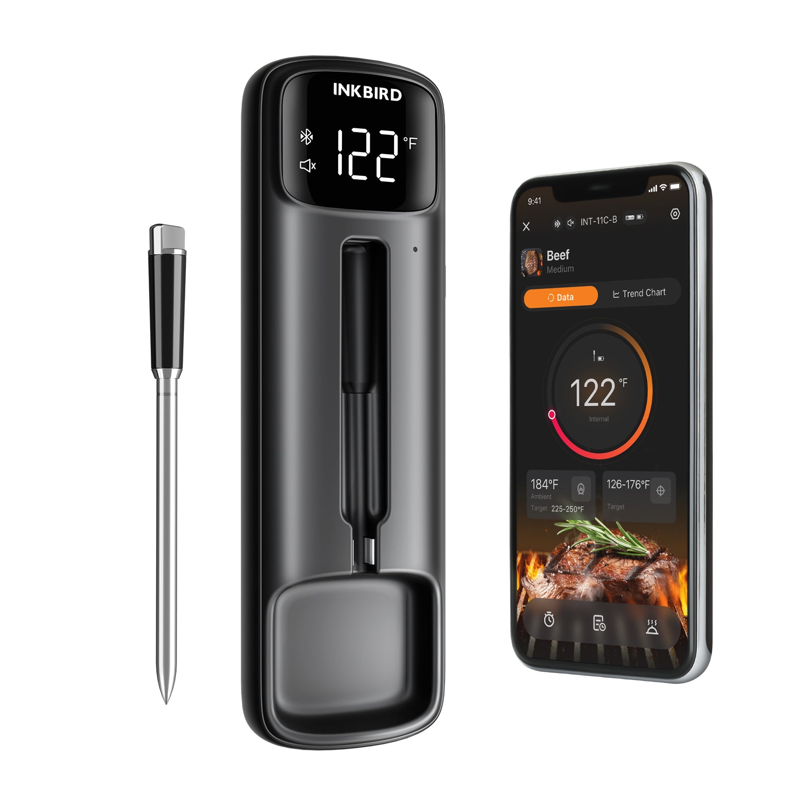 Bluetooth Meat Thermometer INT-11C-B