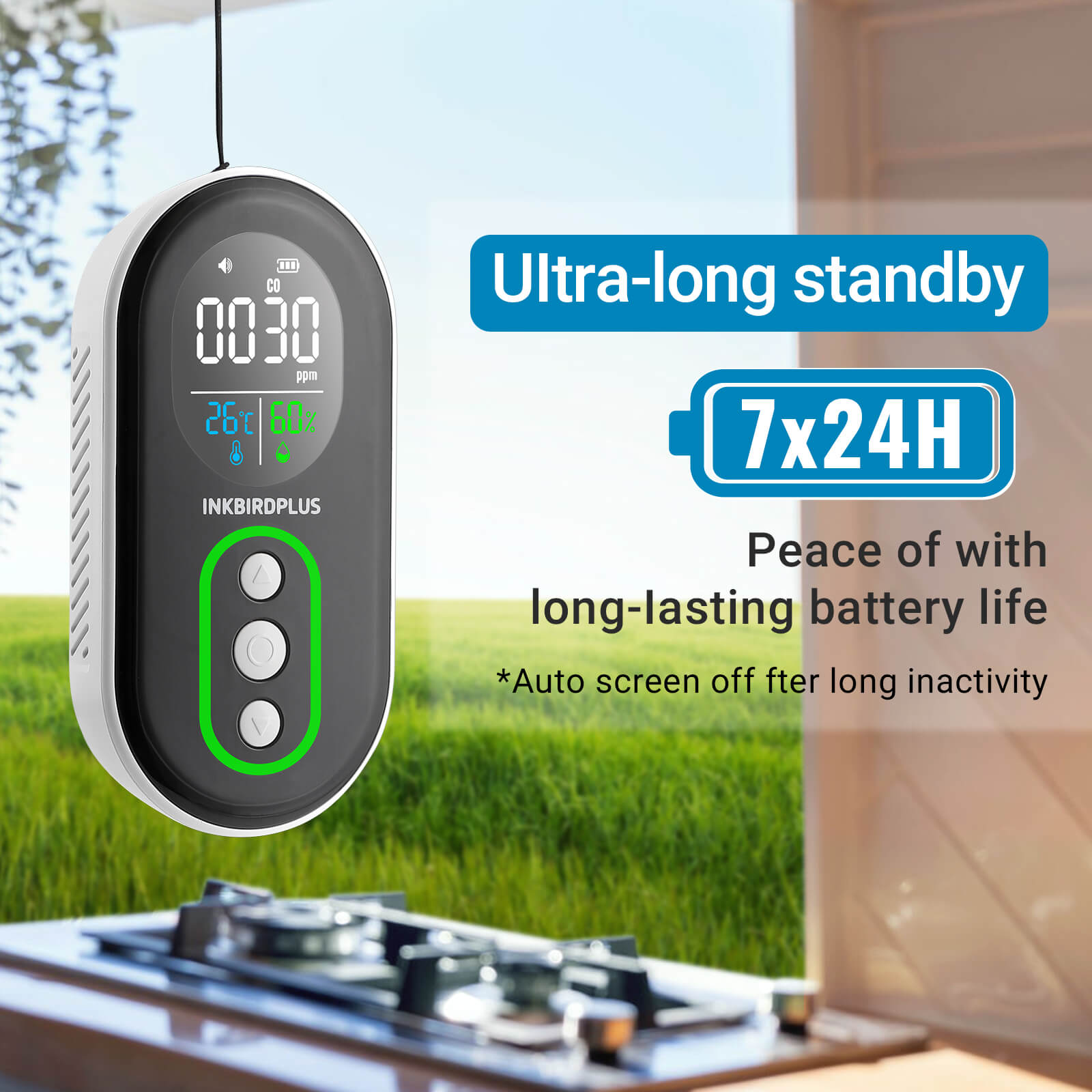 Rilevatore di CO2 portatile INKBIRDPLUS