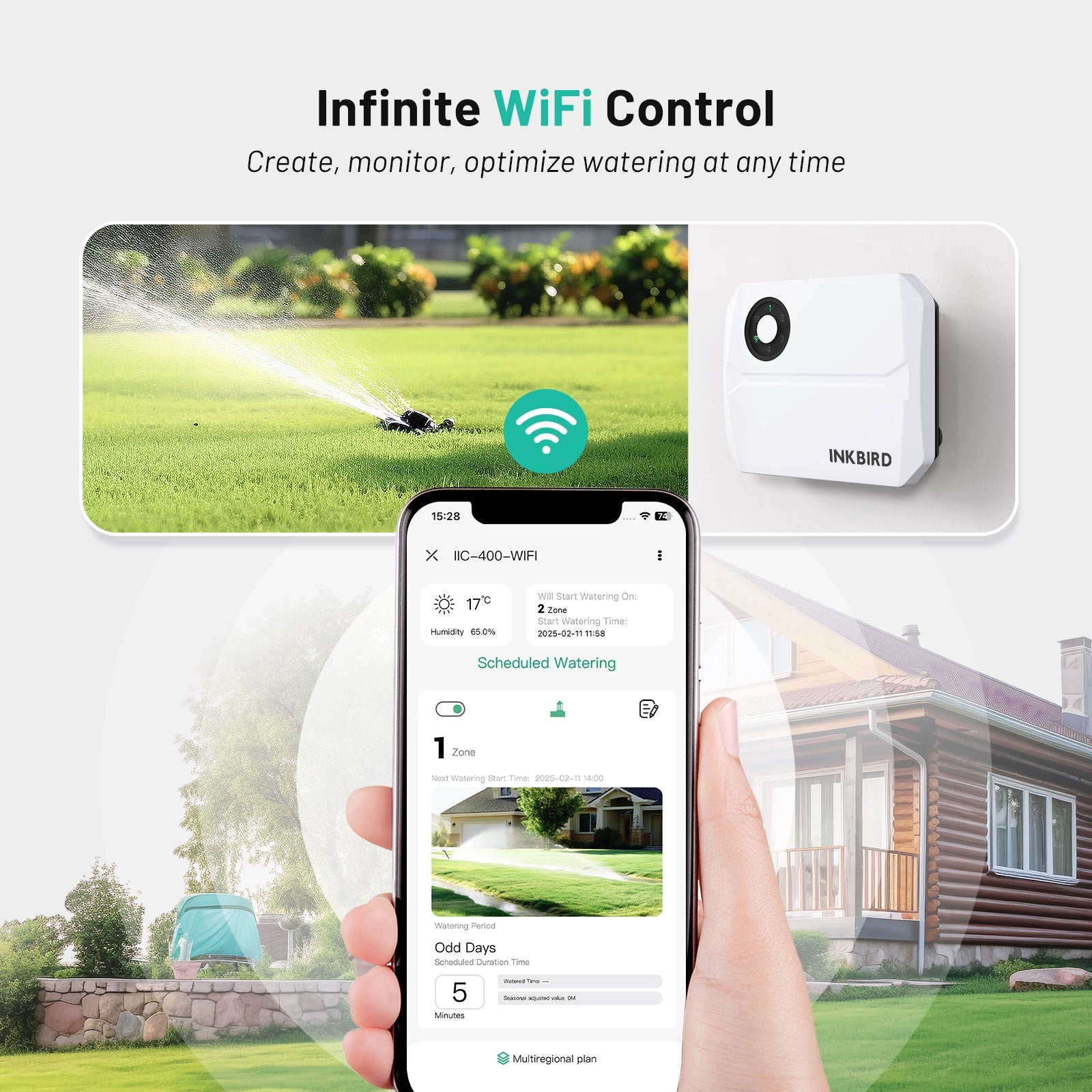 4 - Zone Sprinkler Controller IIC - 400 - WIFI - INKBIRD