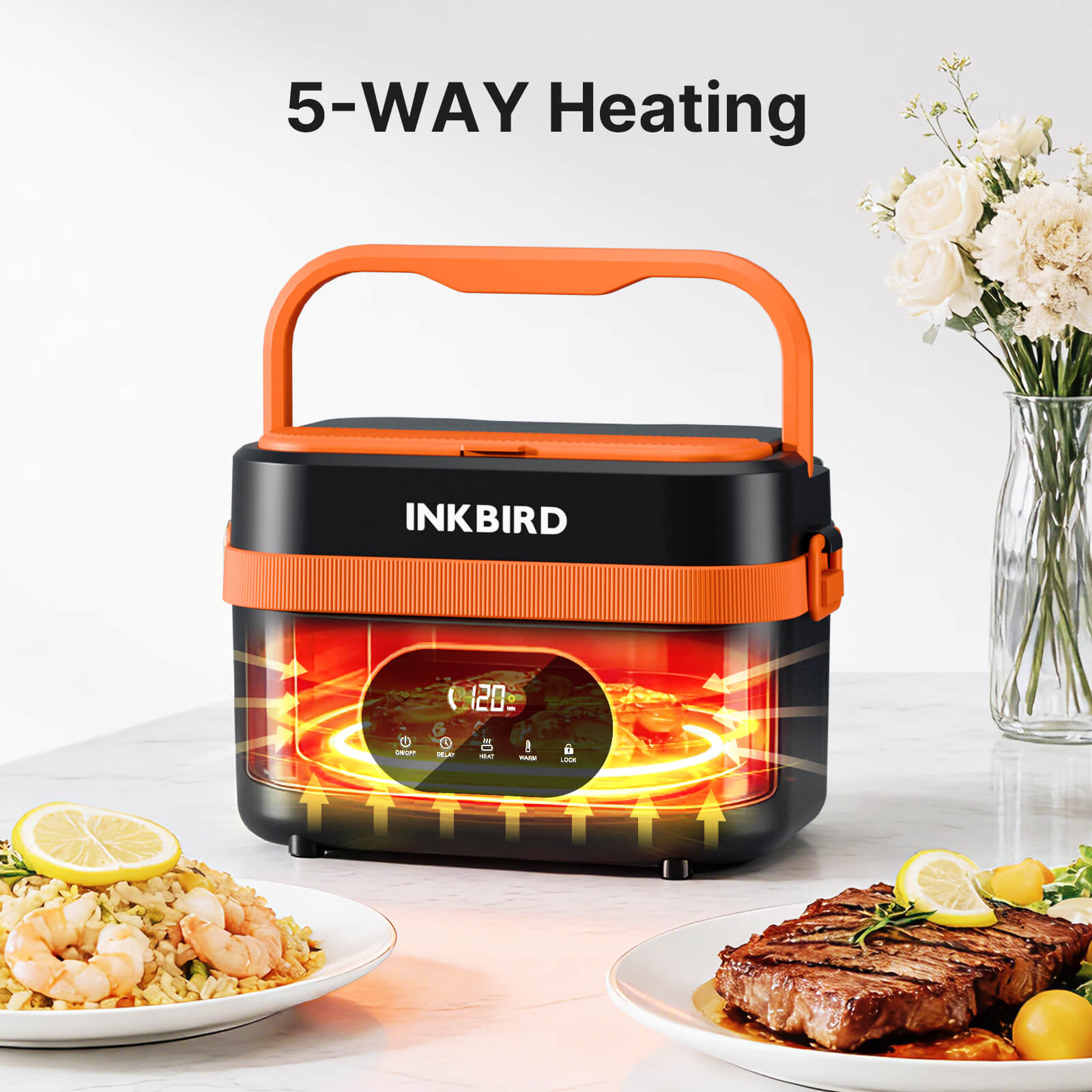 Cordless Rechargeable Electric Heated Lunch Box HC01