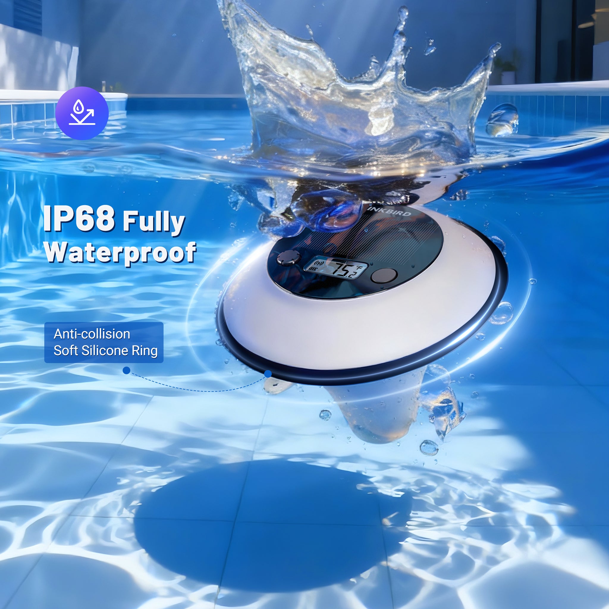 Solar Pool Thermometer IBS-P05 with Ambient Light