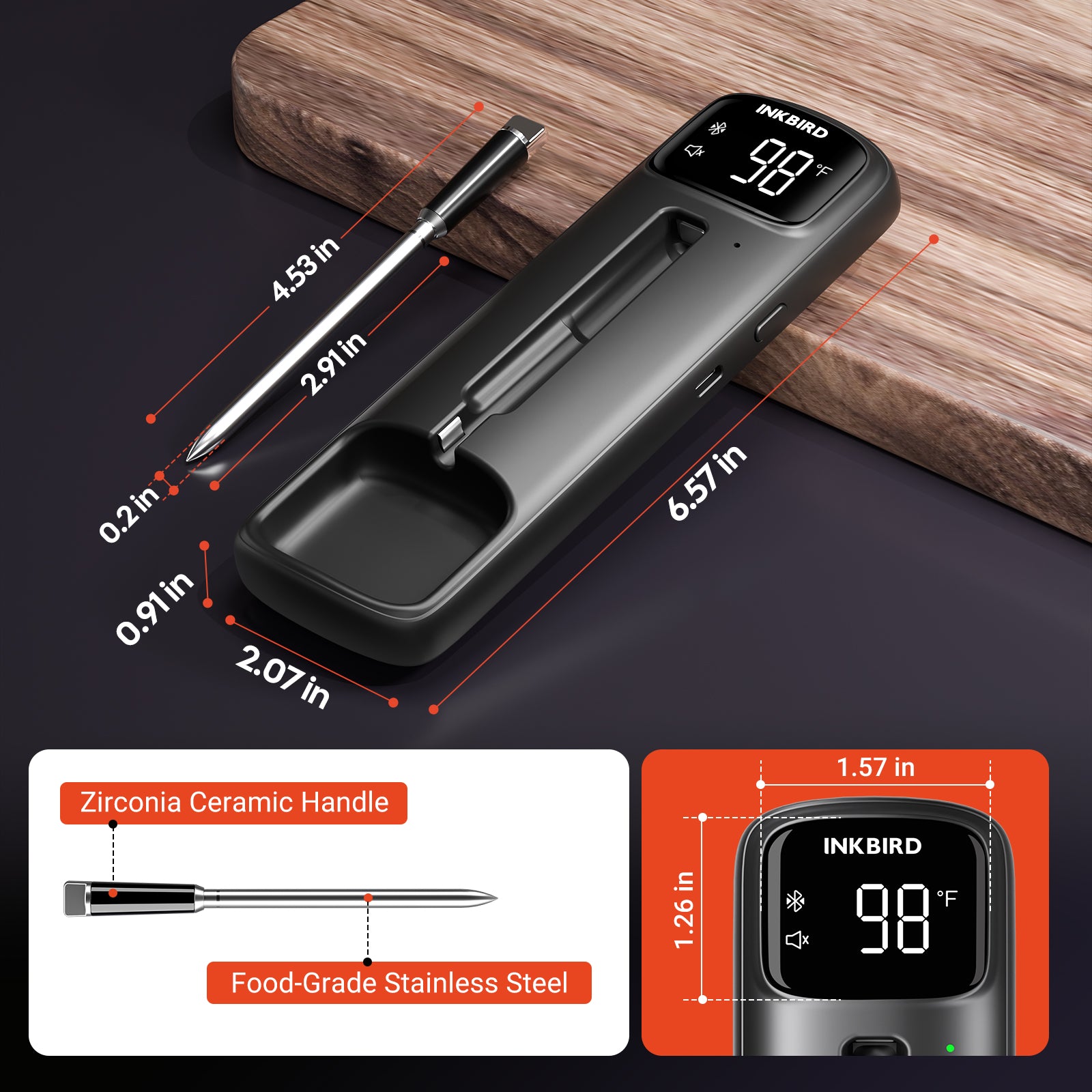 Bluetooth Meat Thermometer INT-11C-B
