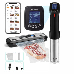 Cuiseur Sous Vide WiFi ISV-100W et Scelleuse Sous Vide INK-VS01