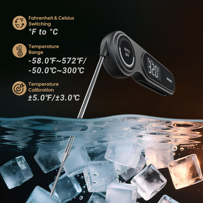 0,5 Sekunden Wiederaufladbares Sofortablesbares Fleischthermometer IHT-21K