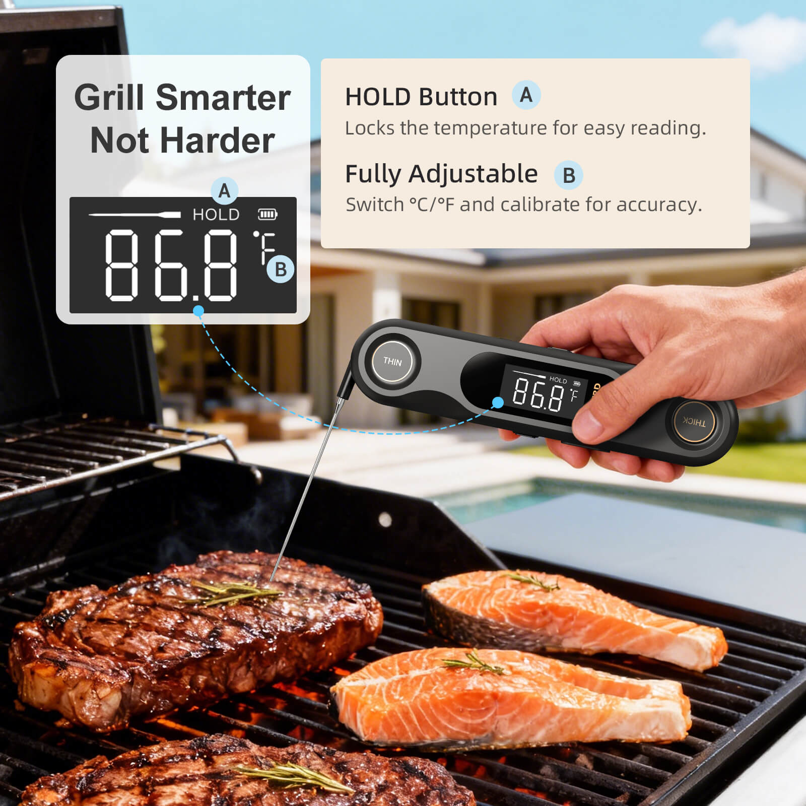 Dual Probes Instant Read Thermometer IHT-42K