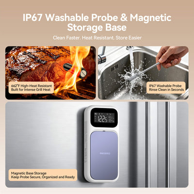 Thermomètre à viande WiFi et Bluetooth certifié NIST INT-31-BW