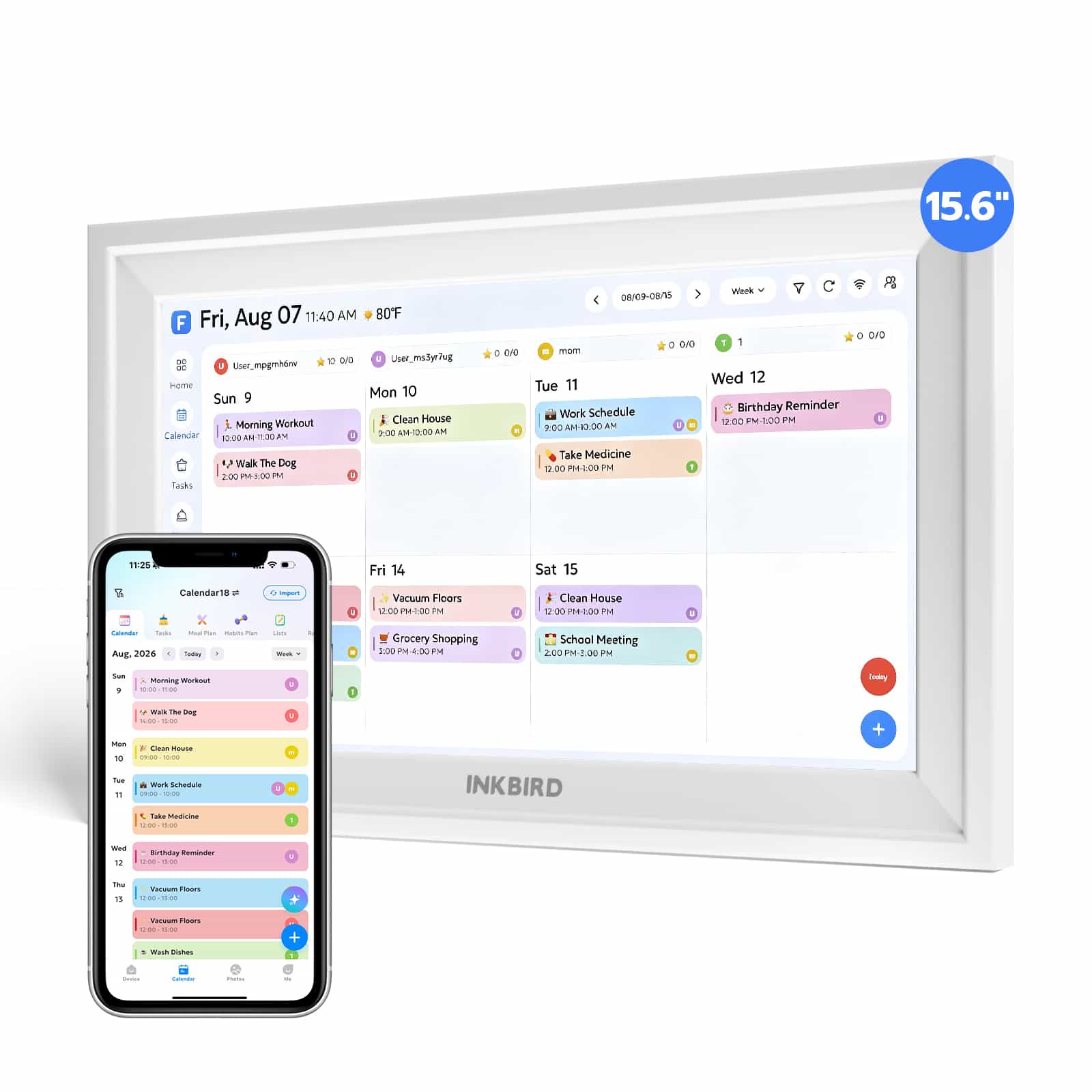 15.6" Smart Digital Calendar