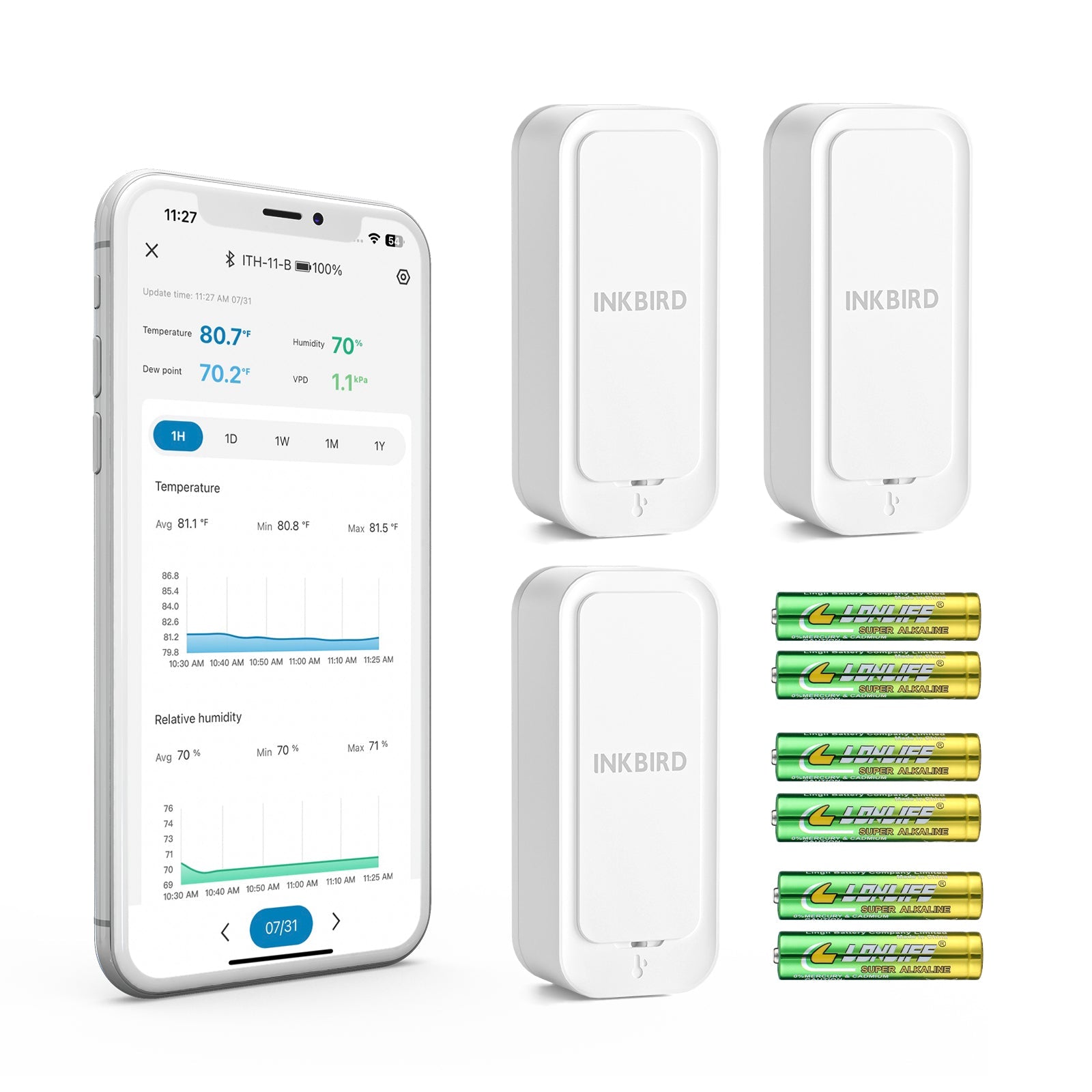 Bluetooth Hygrometer Thermometer ITH - 11 - B - INKBIRD