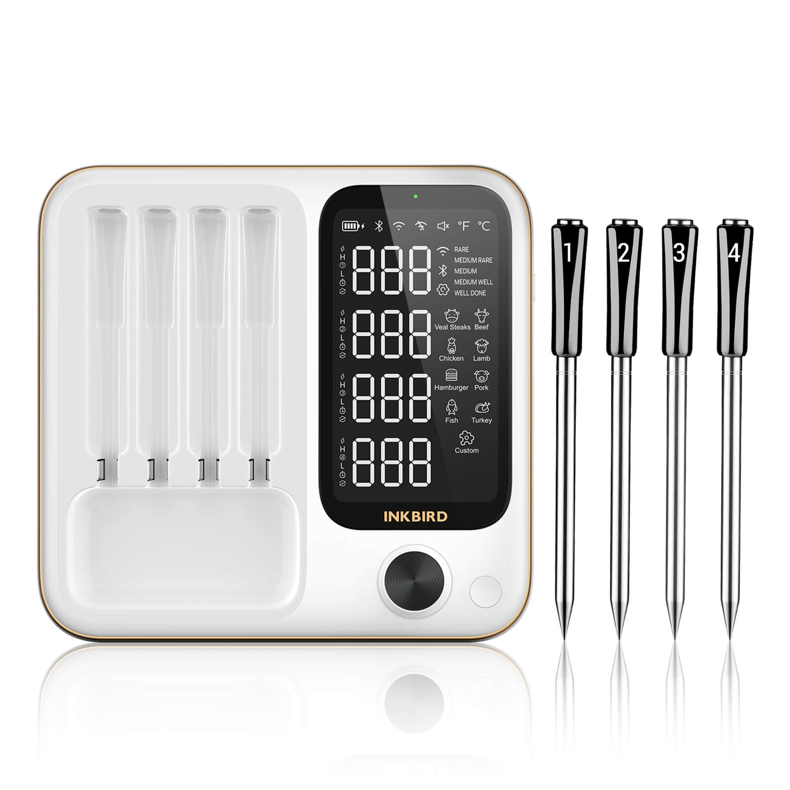 Thermomètre à viande WiFi et Bluetooth INT-14-BW