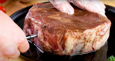 Insert Wireless Probe into Meat