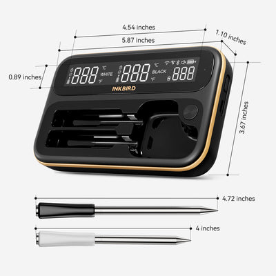 INT-12-BW Wireless Meat Thermometer Dimension