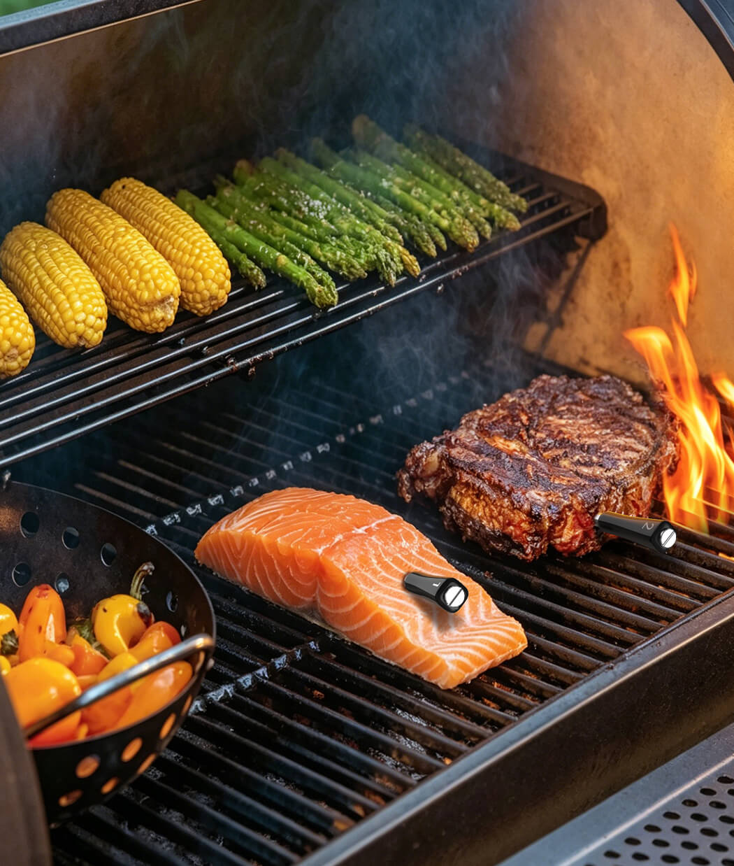 INT-14-BW Grilling Over the Flame