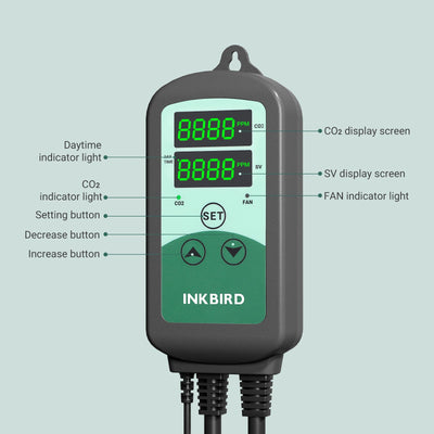 Programmable CO2 Controller with S01 Sensor ICC - 510 - INKBIRD