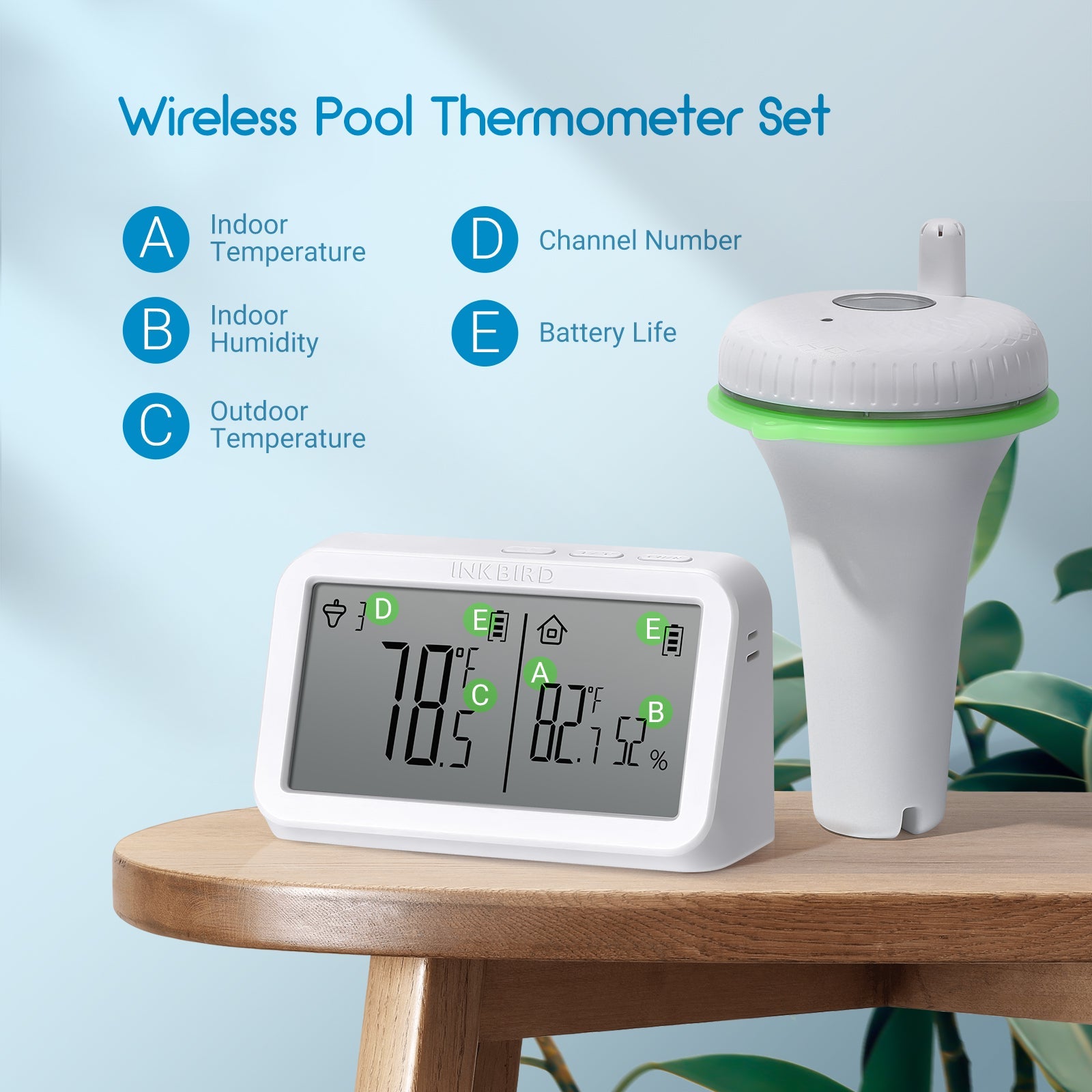 Remote Pool Thermometer Set IBS - P02R - INKBIRD