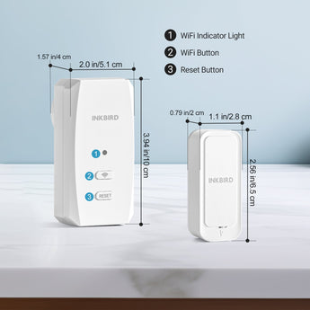 Three Bluetooth Hygrometer Thermometer Set ITH - 11 - B with WiFi Gateway IBS - M2S - B - INKBIRD