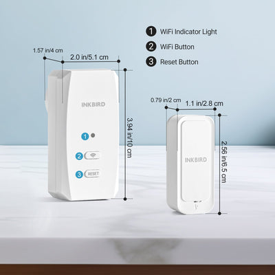 Three Bluetooth Hygrometer Thermometer Set ITH - 11 - B with WiFi Gateway IBS - M2S - B - INKBIRD