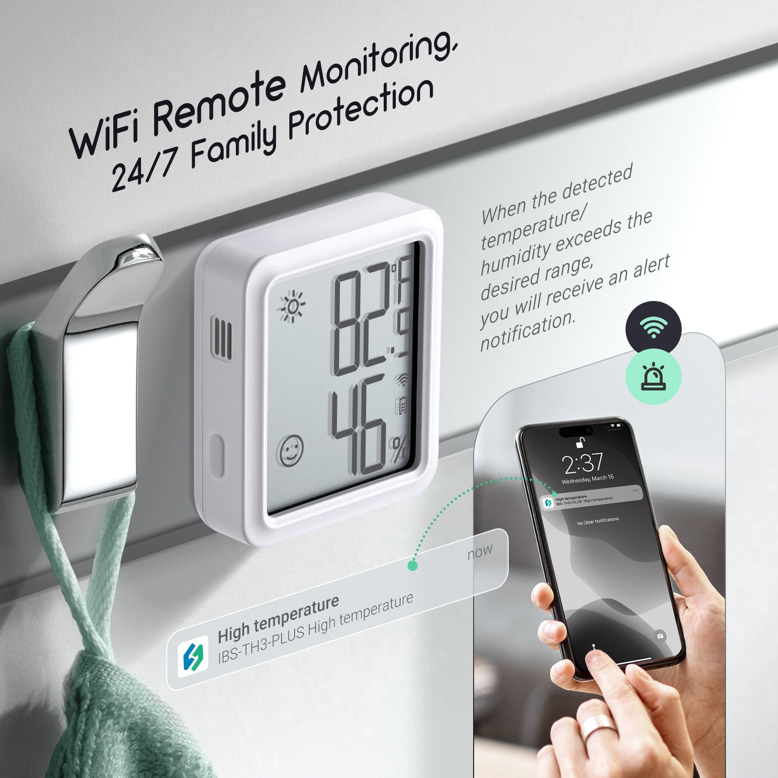 WiFi Hygrometer Thermometer IBS - TH3 WIFI PLUS - INKBIRD