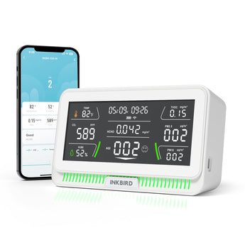 Wireless 10 - in - 1 Air Quality Monitor IAQM - 129 - W - INKBIRD