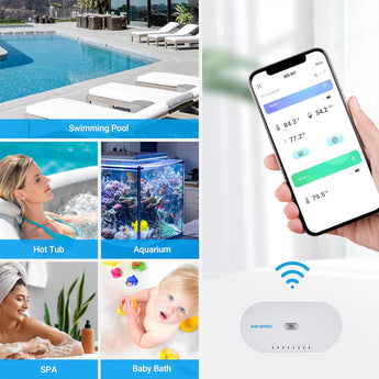 Wireless Pool Thermometer Set IBS - P01R with WIFI Gateway IBS - M1 - INKBIRD