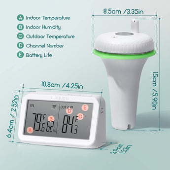 Wireless Pool Thermometer Set IBS - P02R with WIFI Gateway IBS - M2 - INKBIRD