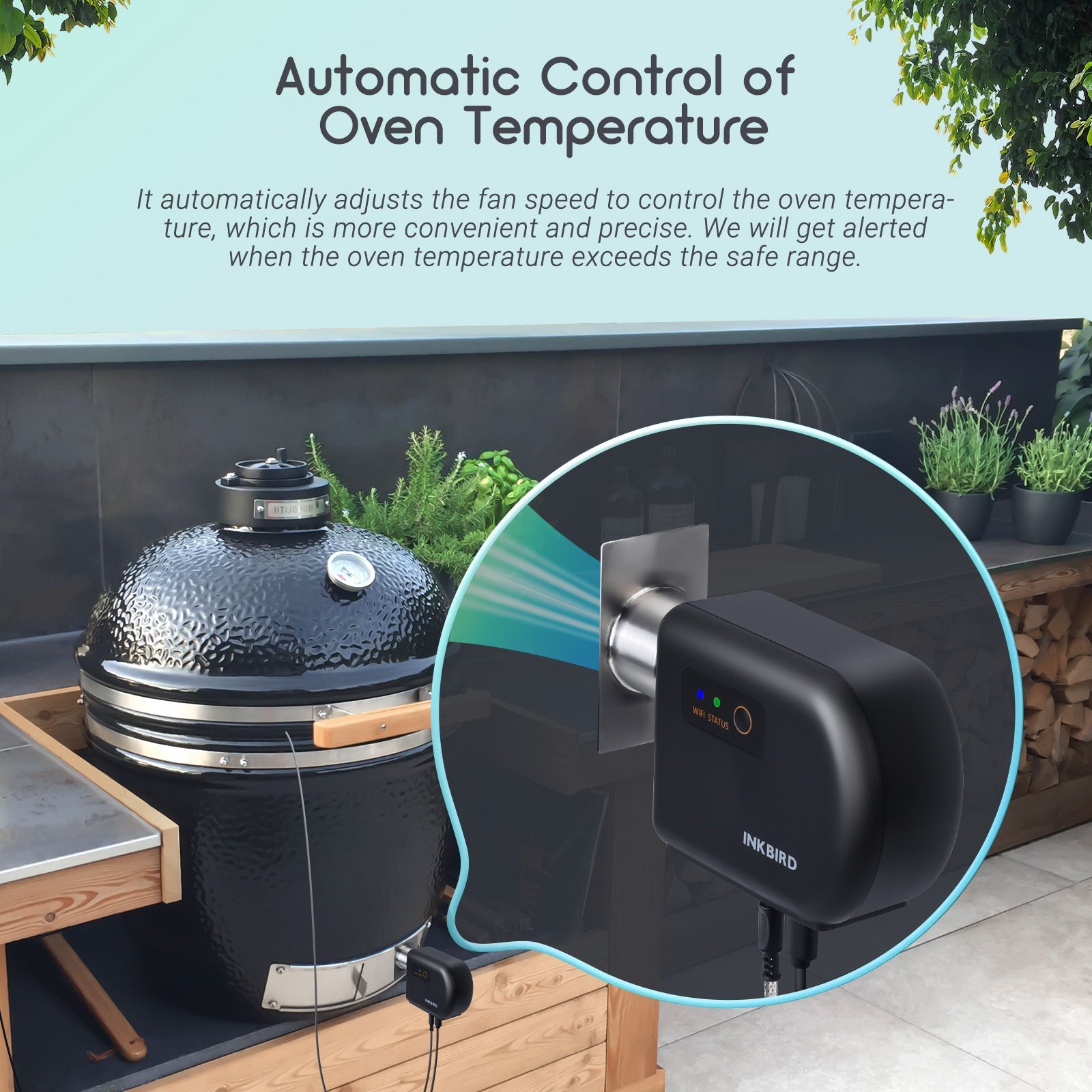 BBQ Smoker Temperature Control Fan Kit ISC - 027BW - INKBIRD