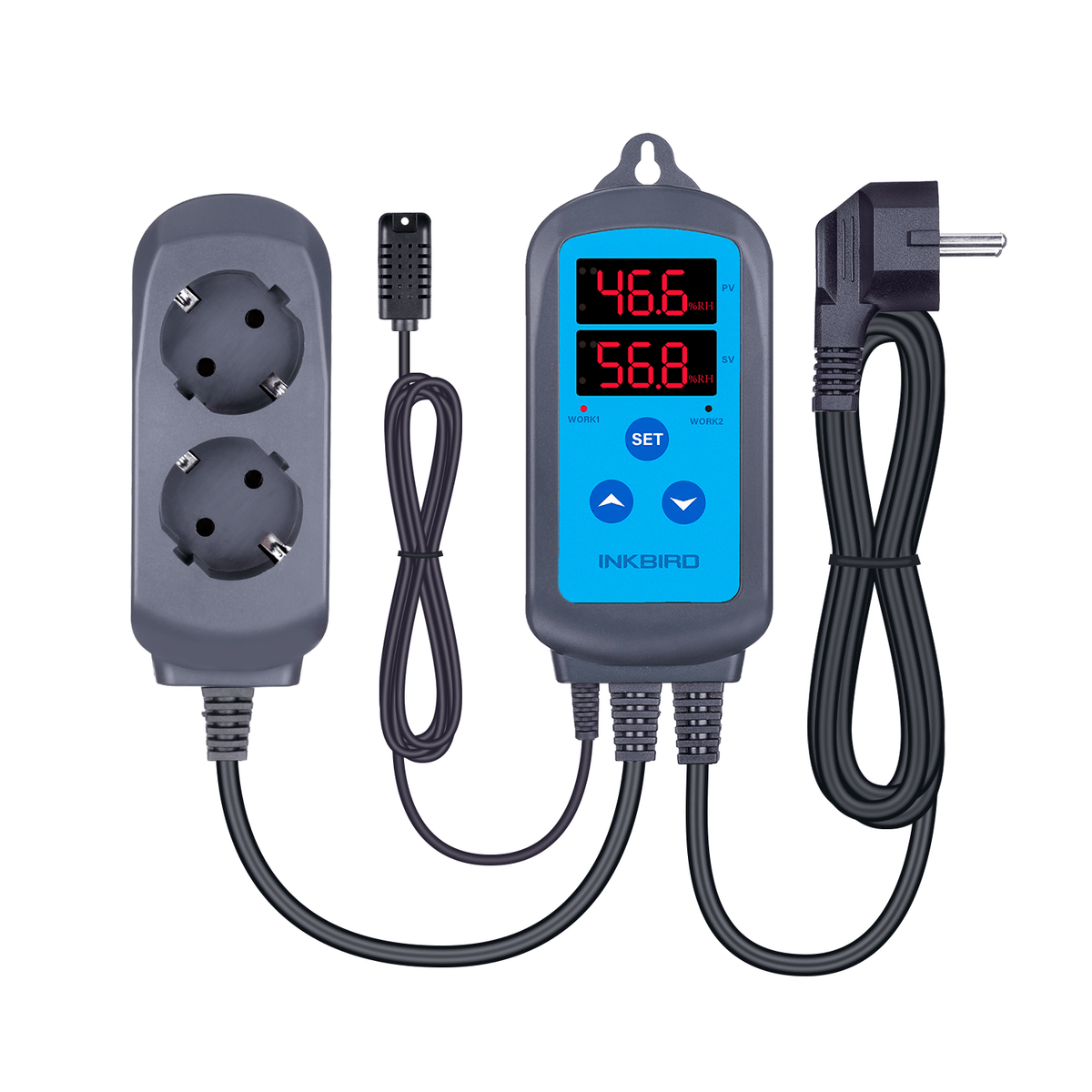 INKBIRD Digital Humidity Controller Pre-Wired Outlet Dual Stage
